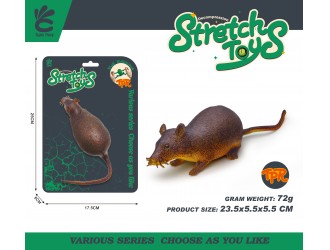 Figurina elastica Soarece pentru copii, jucarie senzoriala antistres, 23.5 cm, ZJA390833, 3 ani+