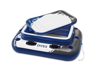 Надувной плавучий холодильник Intex Mega Chill 2, 114х86 см, 6 подстаканников, код 58821