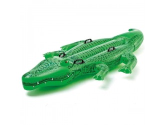 Надувной плотик Intex "Гигантский крокодил" (Giant Gator Ride-on), 203x114x25 cm, max. 80 kg, от 3 лет, код 58562
