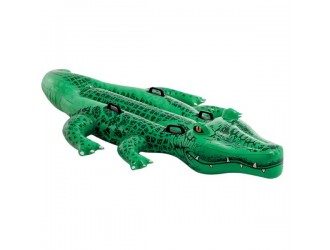 Надувной плотик Intex "Гигантский крокодил" (Giant Gator Ride-on), 203x114x25 cm, max. 80 kg, от 3 лет, код 58562