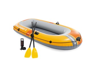 Надувная лодка Intex "Challenger 2", в комплекте с веслами и насосом, 236x114x41 cm, max. 200 kg, код 66312