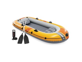 Надувная лодка Intex "Challenger 3", в комплекте с веслами и насосом, 295x137x43 cm, max. 255 kg, код 66313