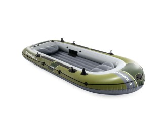 Надувная лодка Intex "Seahawk 4", в комплекте с алюминиевыми веслами и насосом, 351x145x48 cm, max. 480 kg, код 66334