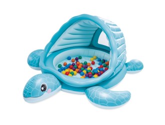 Piscina gonflabila pentru copii cu acoperis "Golful broastelor testoase", 218x206x97 cm, Intex (48677)