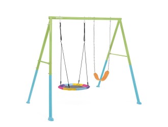 Качели 2 в 1 с металлическим каркасом, 254х235х200 см, 3-10 лет, Intex (44125)