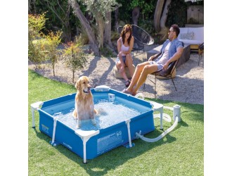 Piscina cu cadru metalic pentru animale de companie Pet Pool 152x152x30 cm, 537 L, Intex (48402)