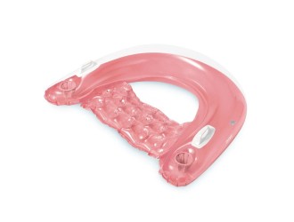 Надувное кресло с ручками и подстаканником, 152х99 см, макс. 100 кг, Розовый, Intex (58859)