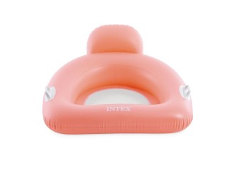 Надувное кресло для воды со спинкой и ручками, 114х107 см, макс. 100 кг, Розовый, Intex (56801)