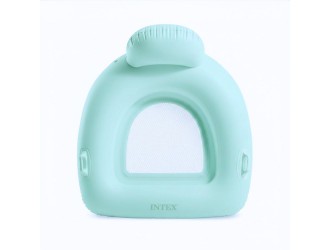 Intex Fotoliu gonflabil pentru apa cu spatar si manere, 114x107 cm, max. 100 kg, cod 56801, verde-menta