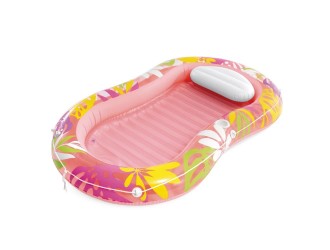 Intex Saltea gonflabila tip sezlong, cu perna, Tropical Oasis, 206x122 cm, max. 100 kg, cod 57803, roz