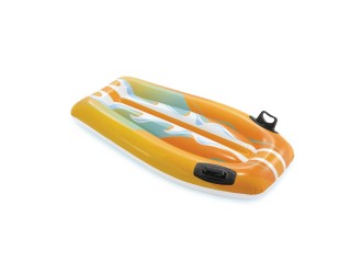 Intex 58165 Pluta gonflabila Joy Rider cu manere, 112x62 cm, max. 40 kg, Portocaliu, 6+ ani