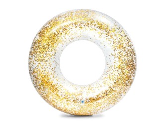 Colac gonflabil de inot Sparkling Glitter, 107x27 cm, max. 100 kg, 9+ ani, AURIU, Intex 56274