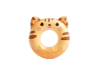 Intex 59266 Colac gonflabil de inot cu design animal 76 cm, max. 40 kg, Tigru, 8+ ani