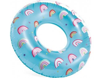 Intex 59259 Colac gonflabil Whimsical Magic 81 cm, max. 40 kg, Curcubeu, 8+ ani