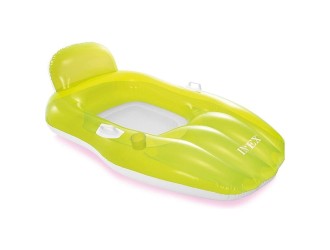 Intex 56805 Sezlong gonflabil pentru apa cu manere, 163x104 cm, max. 100 kg, 9+ ani, Verde