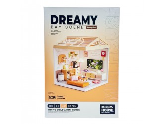 Конструктор-румбокс Mini House серии Интерьер - Гостиная (свет)