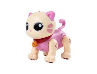 Jucarie Robot Pisica ROZ Interactiva cu RC, 17cm, ZJA346111