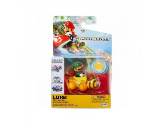 Masinuta Super Mario Coin Racers Wave 1, mecanism cu moneda, 15 cm, 3 ani+ -Luigi