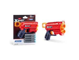 Pistol jucarie X-Shot Micro Gun, cu 8 bile din spuma, compact, 8+ 03302