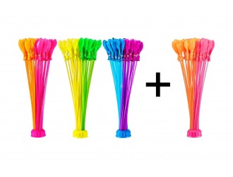 Set baloane cu apa Bunch O Balloons Tropical, 140 buc (100+40 bonus), umplere rapida simultana, auto-sigilare, 3+ 04199