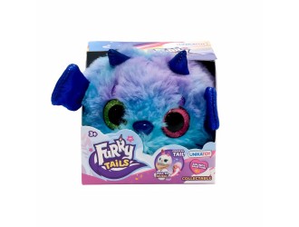 Jucarie interactiva de plus cu sunete FURRY TAILS, Dragon albastru