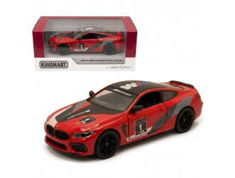 Macheta auto metalica Kinsmart BMW M8 Competition Coupe Rosu, Scara 1:36