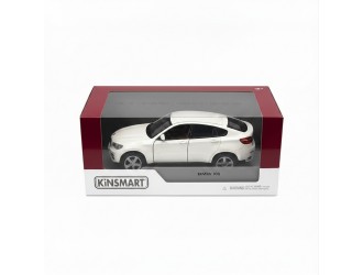 Macheta auto metalica Kinsmart BMW X6 Alb, Scara 1:36
