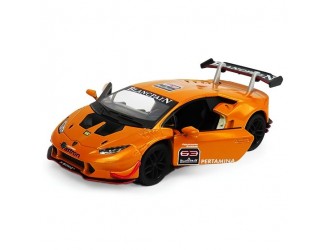 900475-L2P Macheta auto metalica Kinsmart Lamborghini Huracan STO Portocaliu, Scara 1:36