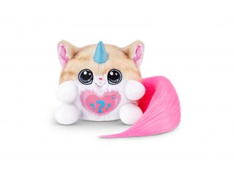 ucarie de plus surpriza Rainbocorns Kittycorn Astrid S9, coada violet, de colectie, 3+ 03354