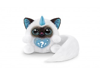 Jucarie de plus surpriza Rainbocorns Kittycorn Dolly S9, coada alba, de colectie, 3+ 03354