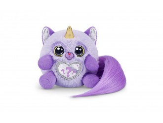 Jucarie de plus surpriza Rainbocorns Kittycorn Fluffles S9, coada bej, de colectie, 3+ 03354