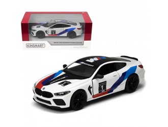 Macheta auto metalica Kinsmart BMW M8 Competition Coupe Alb, Scara 1:36