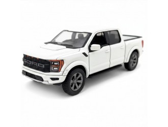 Macheta auto metalica Kinsmart Ford F-150 Raptor Alb, Scara 1:36