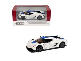 900475-K1A Macheta auto metalica Kinsmart Koenigsegg Jesko Absolut Alb, Scara 1:36
