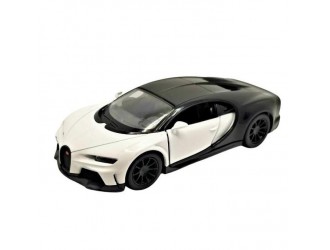 Macheta auto metalica Kinsmart Bugatti Chiron Supersport Alb, Scara 1:36
