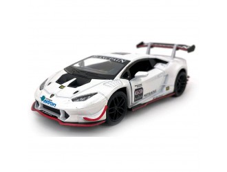 Macheta auto metalica Kinsmart Lamborghini Huracan STO Alb, Scara 1:36