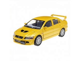 900475-Ms1G Macheta auto metalica Kinsmart Mitsubishi Lancer Evolution X Galben, Scara 1:36