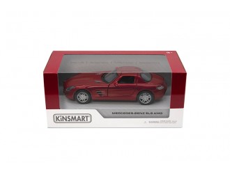 900475-M1R Macheta auto metalica Kinsmart Mercedes-Benz SLS AMG Rosu, Scara 1:36
