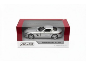 900475-M1Ag Macheta auto metalica Kinsmart Mercedes-Benz SLS AMG Argintiu, Scara 1:36