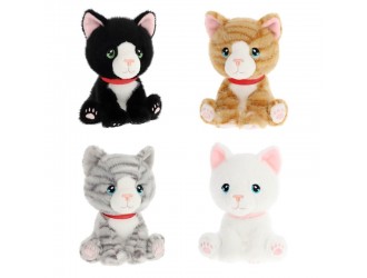 Jucarie de plus Keel Toys Keeleco Kitty Love Pisica Ginger Cafeniu 14 cm
