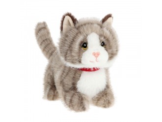 Jucarie de plus Keel Toys Keeleco Patchfoot Kitty Love Pisica Grey Gri 18 cm