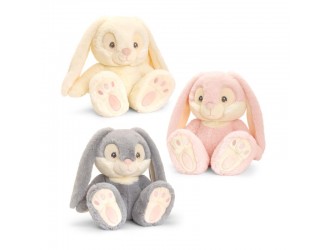 Jucarie de plus Keel Toys Keeleco Patchfoot Rabbits Iepuras Roz 30 cm