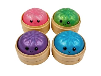 Jucarie Fidget Squishy Bun, Sugar Edition, Cutie Misterioasa, Culoare Aleatorie, +3 ani