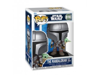 Figurina de colectie Funko POP! Star Wars – The Mandalorian with Grogu #818