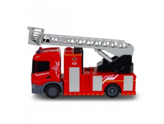 6407KS Macheta Camion Pompieri Big Truck–Scania, TechnoDrive, cu sunete, lumini si functie apa, 38 cm