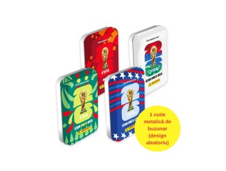Cutie Metalica de buzunar cu Stickere Panini Football: FIFA World Cup 2026  - Official Sticker Collection Metal Pocket Tin, Model Aleatoriu