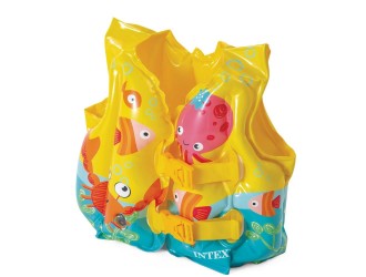 Intex 59661 Vesta de inot gonflabila Prieteni tropicali-CALUT DE MARE 41x30 cm, 3-5 ani, cod 59661