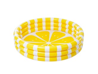 Piscina gonflabila pentru copii Zesty Lemon GALBEN, 147x33 cm, 330 L, 2+ ani, cod 58432