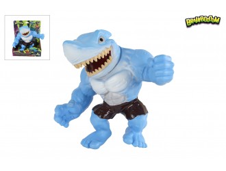 Jucarie antistres Brainboooom Rechin Predator extensibil, 22 cm, elastic si deformabil, Albastru