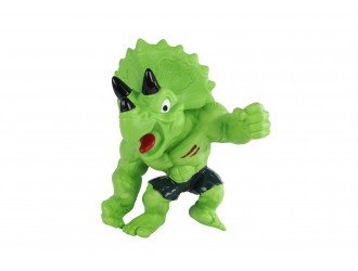 Jucarie antistres Brainboooom Triceratops Predator extensibil, 22 cm, elastic si deformabil, Verde